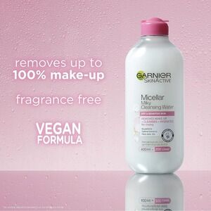 Garnier Micellar‎ Milky Cleansing Water Makeup Remover Dry Sensitive Skin 400ml